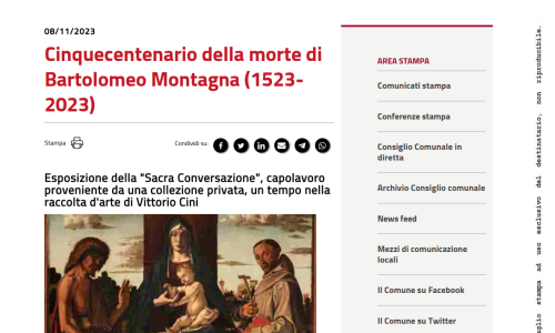 08-11-23 CdV. Cinquecentenario della morte di Bartolomeo Montagna (1523- 2023)