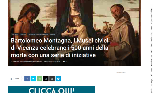 08-11-23 ViPiù. Bartolomeo Montagna, i Musei civici di Vicenza celebrano i 500 anni della morte con una serie di iniziative