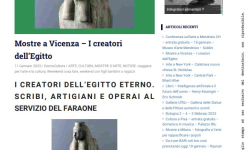11-01-23 Donnecultura. Mostre a Vicenza – I creatori dell’Egitto